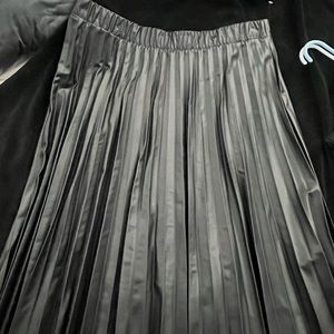 Time and Tru plus size faux leather pleated skirt.